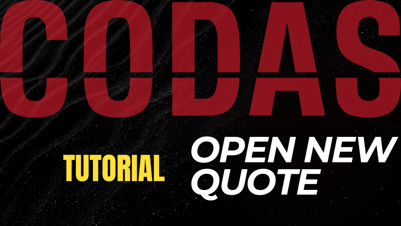 How to open a new quote in Contact Control